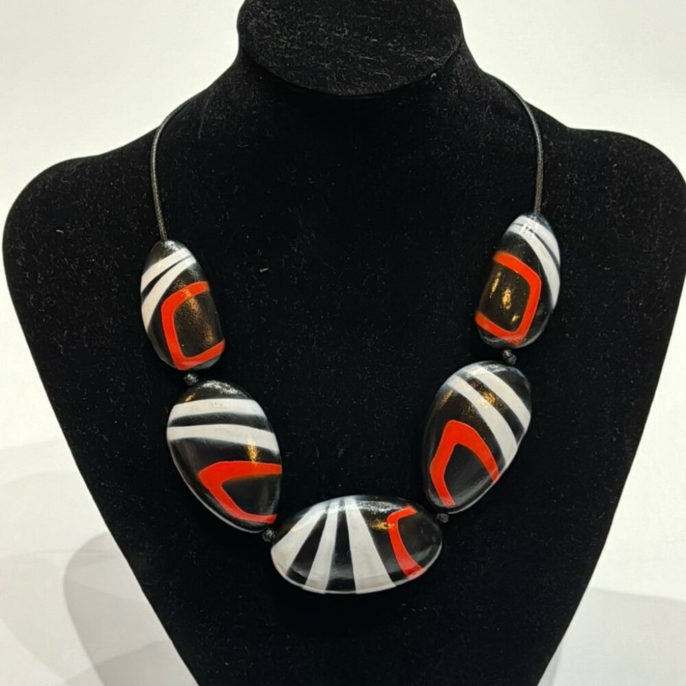 NWT DECOUTURE Multi-colour Beaded Statement Necklace